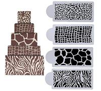 4pcs Cuisine Gâteau Stencil pour Mariage Fondant Décoration De Gâteau Outil De Cuisson Stencil Outils Gâteau
