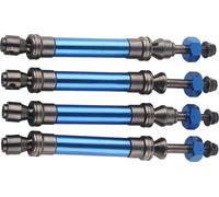 4Pcs CVD Arbre de transmission avant arrière en métal pour Traxxas Slash 4X4 1/10 RC Car(Dark Blue )