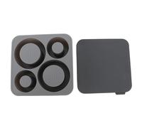 4pcs Cylindre creux plateau de glaçons de glaçon facile Libération de grande capacité Plateaux de glaçons en silicone avec couvercles pour 20 oz 30 oz 40 oz (Gris)