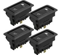 4pcs DC 12V 6 Broches électrique Interrupteur Momentané Voiture Bouton Lève Vitre