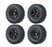 4pcs de 1,0 pouce de roue de roue perle en métal avec pneus en caoutchouc souple 50 mm 54 mm compatible avec des voitures de robot RC à 24 échelles comme les pièces accessoires de modèle SCX24 90081(5