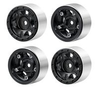 4pcs de 1,0 pouce de roue de roue perle en métal avec pneus en caoutchouc souple 50 mm 54 mm compatible avec des voitures de robot RC à 24 échelles comme les pièces accessoires de modèle SCX24 90081(B