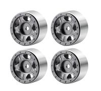 4pcs de 1,0 pouce de roue de roue perle en métal avec pneus en caoutchouc souple 50 mm 54 mm compatible avec des voitures de robot RC à 24 échelles comme les pièces accessoires de modèle SCX24 90081(T