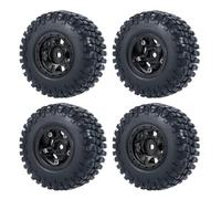 4pcs de 1,0 pouce de roue de roue perle en métal avec pneus en caoutchouc souple 50 mm 54 mm compatible avec des voitures de robot RC à 24 échelles comme les pièces accessoires de modèle SCX24 90081(5
