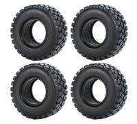 4pcs de 1,0 pouce de roue de roue perle en métal avec pneus en caoutchouc souple 50 mm 54 mm compatible avec des voitures de robot RC à 24 échelles comme les pièces accessoires de modèle SCX24 90081(5