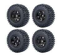 4pcs de 1,0 pouce de roue de roue perle en métal avec pneus en caoutchouc souple 50 mm 54 mm compatible avec des voitures de robot RC à 24 échelles comme les pièces accessoires de modèle SCX24 90081(5