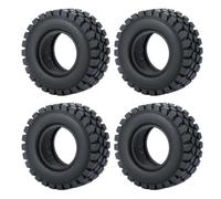 4pcs de 1,0 pouce de roue de roue perle en métal avec pneus en caoutchouc souple 50 mm 54 mm compatible avec des voitures de robot RC à 24 échelles comme les pièces accessoires de modèle SCX24 90081(5