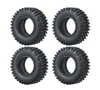 4pcs de 1,0 pouce de roue de roue perle en métal avec pneus en caoutchouc souple 50 mm 54 mm compatible avec des voitures de robot RC à 24 échelles comme les pièces accessoires de modèle SCX24 90081(5