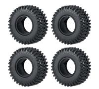 4pcs de 1,0 pouce de roue de roue perle en métal avec pneus en caoutchouc souple 50 mm 54 mm compatible avec des voitures de robot RC à 24 échelles comme les pièces accessoires de modèle SCX24 90081(5