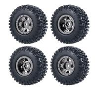 4pcs de 1,0 pouce de roue de roue perle en métal avec pneus en caoutchouc souple 50 mm 54 mm compatible avec des voitures de robot RC à 24 échelles comme les pièces accessoires de modèle SCX24 90081(5