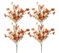 4PCS Deco Automne Fleurs Artificielles, 31 * 16 Cm Fausse Décoration Automne, Ne Nécessitent Ni Arrosage, Ni Taille, Adaptées À La Décoration d'automne en Intérieur Et en Extérieur
