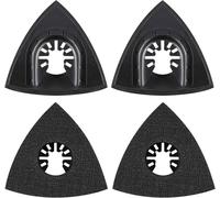 4Pcs Delta Patin de Ponçage 80mm Multi-outil Accessoires pour Patin de Fixation, Lame à Multi Outil, Accessoires Outil Oscillant