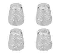 4pcs Dés à Coudre en Métal pour les Doigts, Dés à Coudre en Métal pour Protéger Bout des Doigts Dés à Coudre pour Broderie Main Quilting Accessoires Couture Tricot Outils Bricolage (Argent)