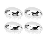 4pcs Détanglant des Pinces, Peigne de Cheveux en Forme D'oeuf pour les Types de Cheveux, Brosse à Dents Longues et Courtes, Outil de Style Multifonctionnel, Matériau ABS,