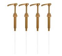 4pcs Dispensateur de Pompe à sirop de café, Pompes de sirop doré s'adaptent à 750 ML de Bouteilles de Remplacement de sirop de Bouteille de Bouteille de Bouteille pour Bouteille de sirop de café