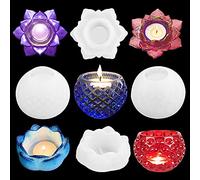 4PCS DIY Moule de Résine Époxy, Forme de Silicone pour Bijoux, Cosmétiques, Boîte de Rangement, Bougie (#3)