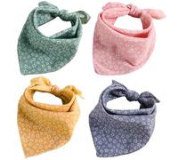 4pcs Dog Bandana, 17x17 Triangle Summer Dogs refroidissant Bandana, Accessoires de décoration de vêtements réglables et lavables pour Chien, Chats, Chiot, kidsdog