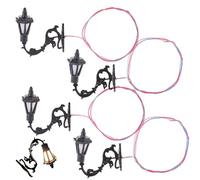 4pcs Dollhouse Lights Miniatures Luminous Plastic Models Dolls House Lights Simuled DIY Wall Lamps Sand Table Decor for Micro-Landscape Dollhouse