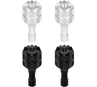 4pcs Drone Controller Sticks,Détachables Joysticks Drone Accessoires De Remplacement De Pouce De Bâton De Contrôleur Compatibles Avec Dji Mini 3 Pro Drone Dji Rc (Noir,Argent)