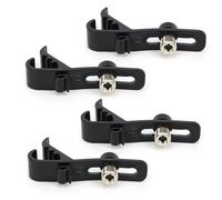 4Pcs Drum Microphone Clip, Adjustable Shockproof Securing Mic Mount Clamp Holder Musical Instrument Supplies for Professional Drum Recording