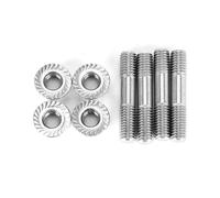 4pcs écrous de Goujon de Système D'échappement de Voiture, M8x1.25 42mm/1.65in T25 T28 Kit de Goujon D'échappement, Acier Inoxydable, Facile à Installer, Construction Durable