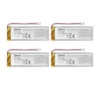 4Pcs EEMB Batterie Lithium polymère 3,7V 3700mAh 103395 Batterie Rechargeable lipo avec connecteur JST avec VXI Blue Parrott - vérifier la polarité de l'équipement et du connecteur Avant l'achat