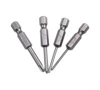 4pcs Embouts PH00-PH2, Acier Allié 50mm, Hex 6.35mm | Pour réparation électronique, Acier allié pour durable, pour idéal techniciens, Longueur 50mm, Tailles PH00 à PH2