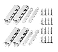 4pcs En Acier Inoxydable Cathers Porte Magnétique Coupes Portes Automatiques Pour Placard Armoire Cuisine Salle Bain Porte Magnétique Salle Bain