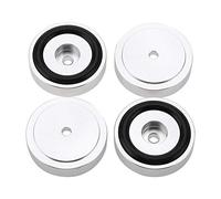 4Pcs Enceinte Pointes Coussinets en cuivre, Pad Isolation de Haut-Parleur, Chocs Base Support Pieds Cône Base,40 * 10mm Pieds D'isolation de Haut-parleurs en Alliage D'aluminium