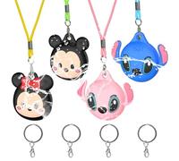 4pcs Enfants Cartoon Collier Case pour Apple AirTag, Étui en Silicone Confortable et Ajustable Caché, Collier AirTag Adapté aux Enfants pour Traceur GPS Apple AirTag Style A