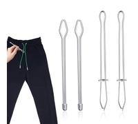 4pcs Enfile-Corde, 2 Modèles Ensemble d'Outils d'Enfilage de Cordon Ouvert et Fermé Outil d'Enfilage de Cordon en Métal Enfile-Ceinture Clip d'Enfilage de Corde DIY pour Sweats à Capuche Shorts
