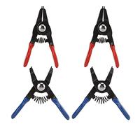 4PCS Ensemble de mini pinces à anneau élastique, kit universel de pinces à circlips externes internes en métal, 4 pièces, petit ressort