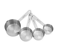 4pcs Ensemble de tasses de mesure en acier inoxydable, cuillères de cuisson mini-mesures de mesure de cuillères à mesurer en métal pour cuisiner des outils de cuisson de cuisine
