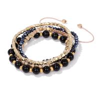 4pcs / Ensemble Naturel Color Perles Multicouches Rose Quartz Turquoises Set pour Femmes Hommes