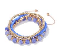 4pcs / Ensemble Naturel Color Perles Multicouches Rose Quartz Turquoises Set pour Femmes Hommes