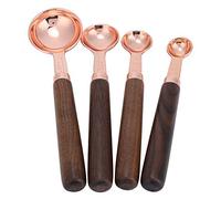 4pcs / ensemble rose rose en acier inoxydable tasses à mesurer la cuillère pour le gadget de cuisson de cuisine ménage