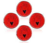 4pcs Épingles de Cessez-Le-Feu, Épingles Rondes Rouges en Métal pour Cessez-Le-Feu Efforts pour la Paix Broche en Émail Fournitures de Fête Polyvalentes Sensibilisation à la Paix