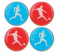 4PCS Espèce de Lancer d'Arbitre, Espèce de Lancer d'Arbitre Recto Verso Juge Lancer Co ins Picking Side Gear Flipping Challenge Souvenir pour Football Football Volleyball Tennis