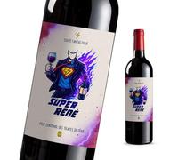 4pcs Étiquettes Bouteille Super Responsable - Idée Cadeau Vin Originale Pot de Départ, Anniversaire, Retraite, Entreprise, Annonce