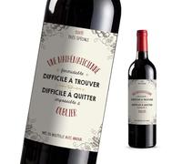 4pcs Étiquettes Bouteille Une Mathématicienne Formidable - Idée Cadeau Vin Originale Pot de Départ, Anniversaire, Retraite, Entreprise, Annonce