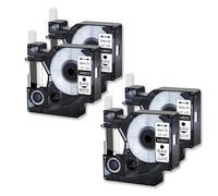 4PCS Étiquettes de couleur assorties compatibles avec le ruban D1 45010 45013 Étiquettes standard Ruban 12 mm Compatible avec une utilisation avec LabelManager 100 120p 260p(Combination A)