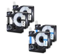 4PCS Étiquettes de couleur assorties compatibles avec le ruban D1 45010 45013 Étiquettes standard Ruban 12 mm Compatible avec une utilisation avec LabelManager 100 120p 260p(Combination C)