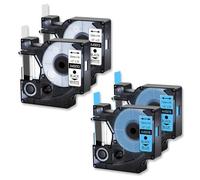 4PCS Étiquettes de couleur assorties compatibles avec le ruban D1 45010 45013 Étiquettes standard Ruban 12 mm Compatible avec une utilisation avec LabelManager 100 120p 260p(Combination G)