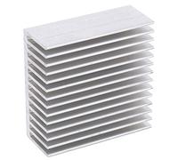 4pcs Éventail de Chaleur en Aluminium, Feuille de Dissipation de Chaleur pour Routeurs CPU Q50 X 20 X 50, en Aluminium, Dents Fines Fendues,