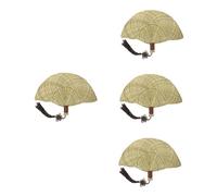 4pcs Éventail tissé à la main Éventail naturel Éventail pliant Éventail chinois Éventail à main Boho Éventails for cadeaux de mariage Éventail Boho Éventail de refroidissement d'été Éventail d'été Her