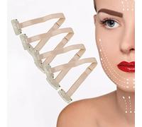 4pcs Face Lift Bands avec Clip, Facelift Patch Straps pour Cheveux, Femmes Élastique Réglable Face Lifting Strap Patch pour Cheveux Blanc