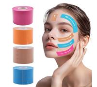 4pcs Face Lift Tape, Anti Rinkle Face Soulevez la sangle de 1x197 pouces de bande cou d'oeil facial respirant pour le front, les joues et les yeux.