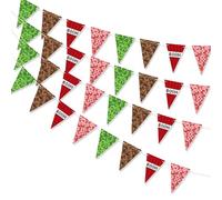 4pcs Fanions pour Fête d'Anniversaire, Bannière Triangle à Thème Pixel Pré-Enfilés Guirlande de Fanions Triangulaires pour Décorations Fête à Thème de Jeu