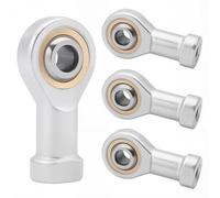 4Pcs Femelle Extrémité de Tige Roulement d'extrémité de Tige Embouts de Tige Femelle Filetage à Extrémité de Tige Performance Embout à Rotule (M6)