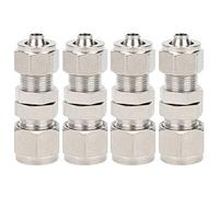 4pcs Ferrule Compression Adaptation de l'entreprise en acier inoxydable Connexion haute pression pour la conversion du tube dur (F10 * 6.5)